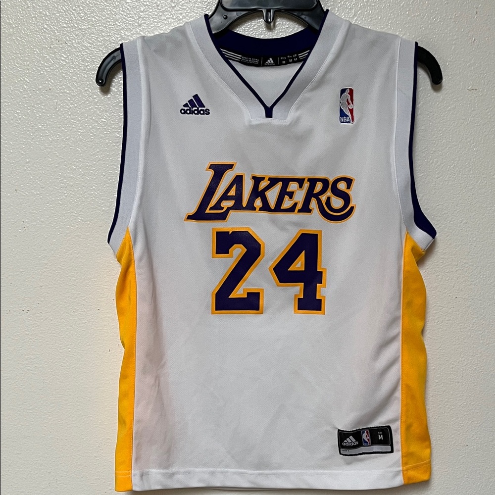 Adidas White Jersey with Yellow and Purple Details